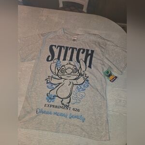 Disney Stitch Womens Sz L TEE T-shirt Embroidered New
